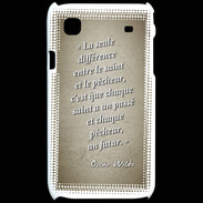 Coque Samsung Galaxy S Saint pêcheur Sepia Citation Oscar Wilde