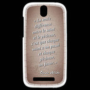 Coque HTC One SV Saint pêcheur Rouge Citation Oscar Wilde