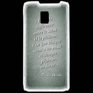 Coque LG P990 Saint pêcheur Vert Citation Oscar Wilde
