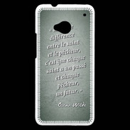 Coque HTC One Saint pêcheur Vert Citation Oscar Wilde