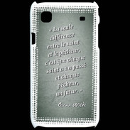 Coque Samsung Galaxy S Saint pêcheur Vert Citation Oscar Wilde