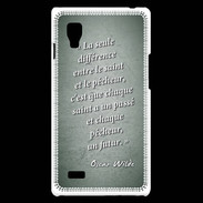 Coque LG Optimus L9 Saint pêcheur Vert Citation Oscar Wilde