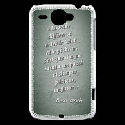 Coque HTC Wildfire G8 Saint pêcheur Vert Citation Oscar Wilde
