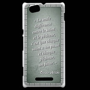 Coque Sony Xperia M Saint pêcheur Vert Citation Oscar Wilde