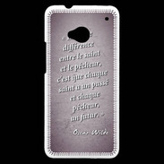 Coque HTC One Saint pêcheur Violet Citation Oscar Wilde