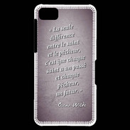 Coque Blackberry Z10 Saint pêcheur Violet Citation Oscar Wilde