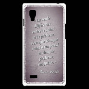 Coque LG Optimus L9 Saint pêcheur Violet Citation Oscar Wilde