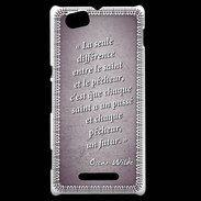Coque Sony Xperia M Saint pêcheur Violet Citation Oscar Wilde