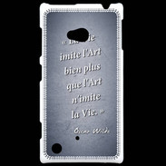 Coque Nokia Lumia 720 Vie art Bleu Citation Oscar Wilde