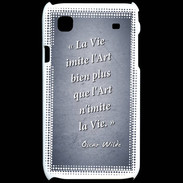 Coque Samsung Galaxy S Vie art Bleu Citation Oscar Wilde