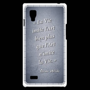 Coque LG Optimus L9 Vie art Bleu Citation Oscar Wilde