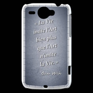 Coque HTC Wildfire G8 Vie art Bleu Citation Oscar Wilde