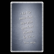 Etui carte bancaire Vie art Bleu Citation Oscar Wilde