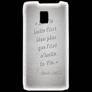 Coque LG P990 Vie art Gris Citation Oscar Wilde