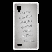 Coque LG Optimus L9 Vie art Gris Citation Oscar Wilde