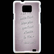 Coque Samsung Galaxy S2 Vie art Rose Citation Oscar Wilde