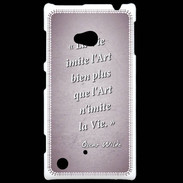 Coque Nokia Lumia 720 Vie art Rose Citation Oscar Wilde