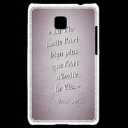 Coque LG Optimus L3 II Vie art Rose Citation Oscar Wilde