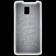 Coque LG P990 Vie art Noir Citation Oscar Wilde