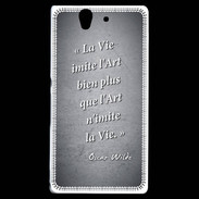 Coque Sony Xperia Z Vie art Noir Citation Oscar Wilde