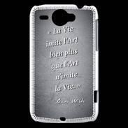 Coque HTC Wildfire G8 Vie art Noir Citation Oscar Wilde