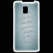 Coque LG P990 Vie art Turquoise Citation Oscar Wilde