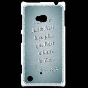 Coque Nokia Lumia 720 Vie art Turquoise Citation Oscar Wilde