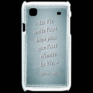 Coque Samsung Galaxy S Vie art Turquoise Citation Oscar Wilde
