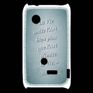 Coque Sony Xperia Typo Vie art Turquoise Citation Oscar Wilde