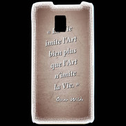 Coque LG P990 Vie art Rouge Citation Oscar Wilde