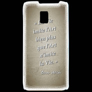Coque LG P990 Vie art Sepia Citation Oscar Wilde