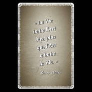 Etui carte bancaire Vie art Sepia Citation Oscar Wilde