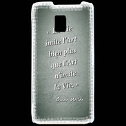 Coque LG P990 Vie art Vert Citation Oscar Wilde