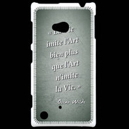 Coque Nokia Lumia 720 Vie art Vert Citation Oscar Wilde