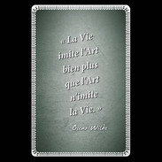 Etui carte bancaire Vie art Vert Citation Oscar Wilde
