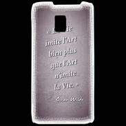 Coque LG P990 Vie art Violet Citation Oscar Wilde