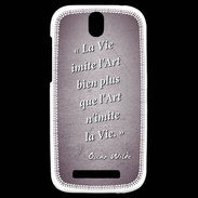 Coque HTC One SV Vie art Violet Citation Oscar Wilde