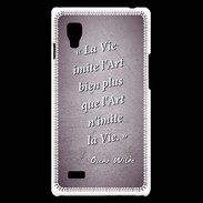 Coque LG Optimus L9 Vie art Violet Citation Oscar Wilde