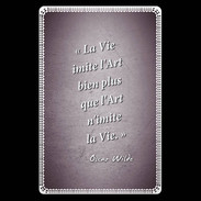 Etui carte bancaire Vie art Violet Citation Oscar Wilde