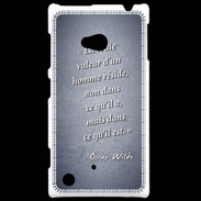 Coque Nokia Lumia 720 Vraie valeur Bleu Citation Oscar Wilde