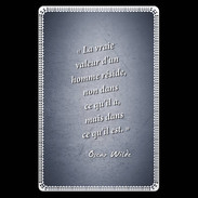Etui carte bancaire Vraie valeur Bleu Citation Oscar Wilde