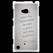 Coque Nokia Lumia 720 Vrai valeur Gris Citation Oscar Wilde