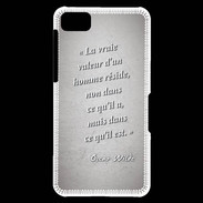 Coque Blackberry Z10 Vrai valeur Gris Citation Oscar Wilde