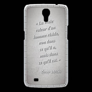 Coque Samsung Galaxy Mega Vrai valeur Gris Citation Oscar Wilde