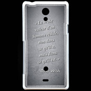 Coque Sony Xperia T Vraie valeur Noir Citation Oscar Wilde