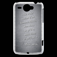 Coque HTC Wildfire G8 Vraie valeur Noir Citation Oscar Wilde