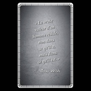 Etui carte bancaire Vraie valeur Noir Citation Oscar Wilde