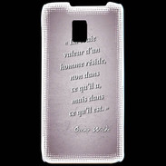 Coque LG P990 Vraie valeur Rose Citation Oscar Wilde