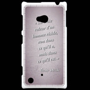 Coque Nokia Lumia 720 Vraie valeur Rose Citation Oscar Wilde