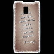 Coque LG P990 Vraie valeur Rouge Citation Oscar Wilde